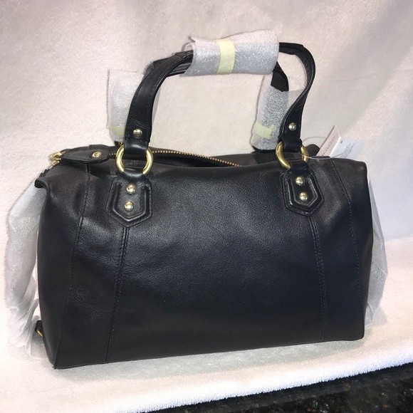 Coach F24690 B4/BK Leather Satchel Original Factory Wrap - nvr used! Prist Cond - Picture 4 of 8